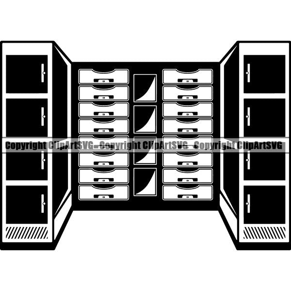 House Furniture Closet Walk-In ClipArt SVG