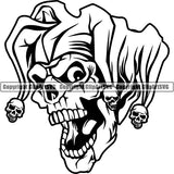 Skull Skeleton Tattoo Tat ClipArt SVG