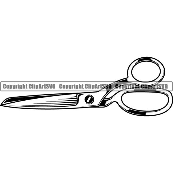 Tailor Seamstress Alterations Scissors Sheers ClipArt SVG