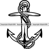 Nautical Sailboat Ship Anchor Sailing Boating Sail Boat Diving Dive Diver ClipArt SVG