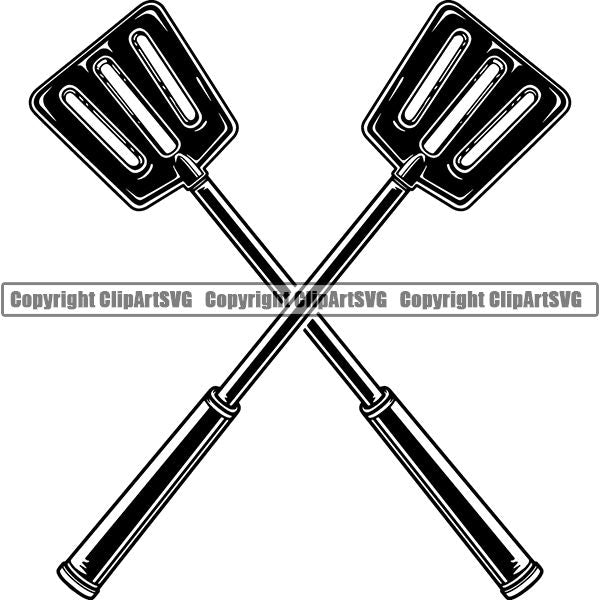 Cooking BBQ Bar-B-Que Barbque Chef Cook Butcher Logo ClipArt SVG