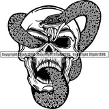 Skull Skeleton Tattoo Tat ClipArt SVG