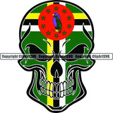 Country Flag Skull Dominica ClipArt SVG