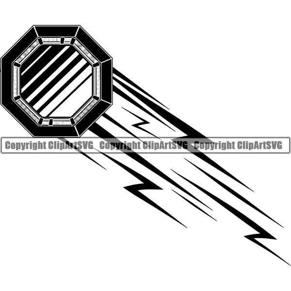 Sports Boxing Boxer MMA Fighter Motion ClipArt SVG