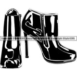 Clothes Shoes Boots Womens Business ClipArt SVG