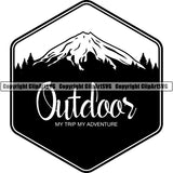 Mountain Climbing Rock Climber Logo ClipArt SVG