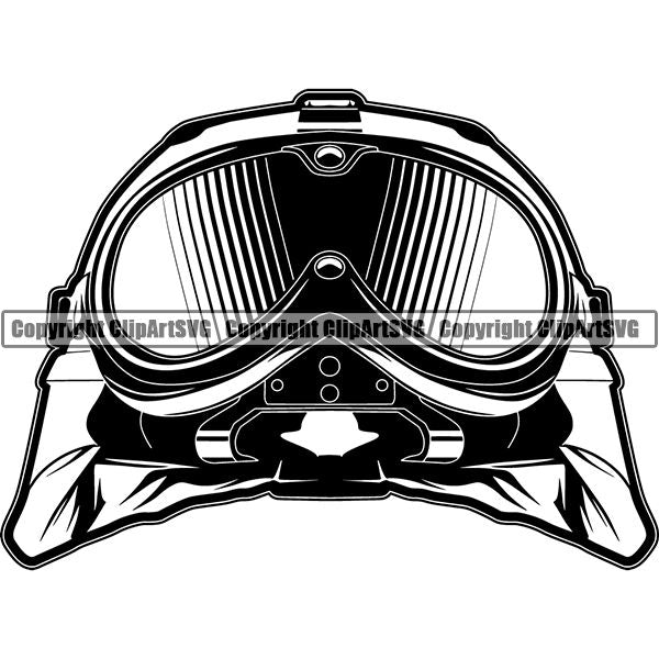 Military Weapon Soldier Helmet Army Googles ClipArt SVG