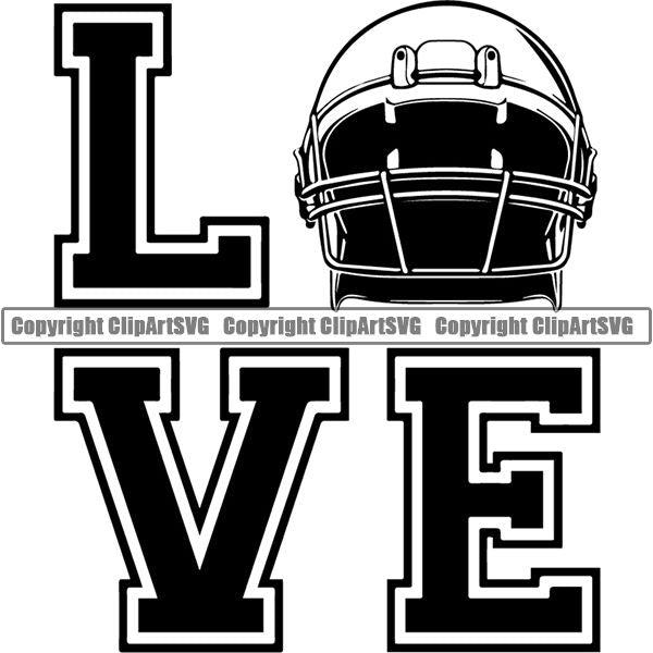 Sports Game Football Love ClipArt SVG