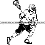 Sports Game Lacrosse Player ClipArt SVG