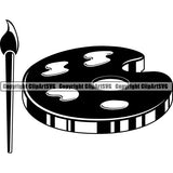 Painting Painter Artist Art Paintbrush Canvas Logo ClipArt SVG