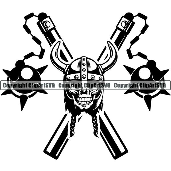 Viking Warrior Logo ClipArt SVG