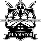 Spartan Warrior Gladiator Mask Logo ClipArt SVG