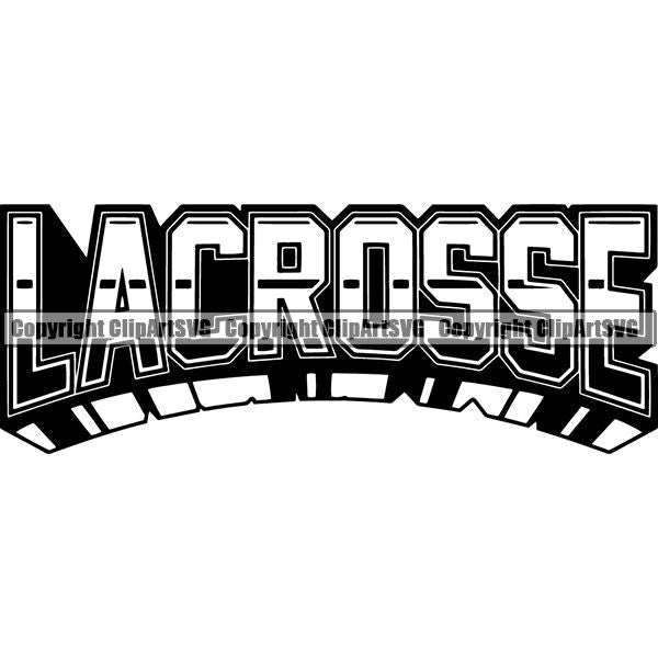 Sports Game Lacrosse Text ClipArt SVG