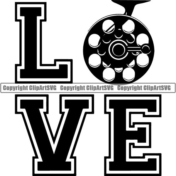 Sports Game Hunting Fishing Hunt Fish Fly Love ClipArt SVG