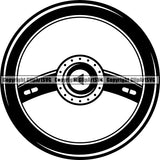 Sports Car Racing Steering Wheel ClipArt SVG