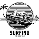 Sports Surfing Surf Logo ClipArt SVG