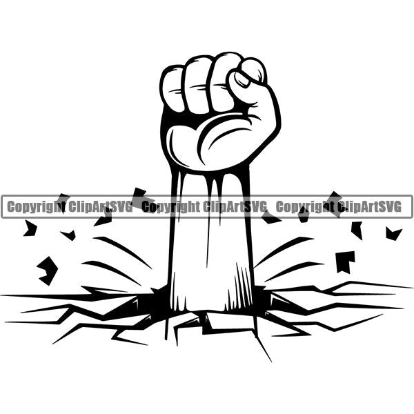 Design Element Human Hand Break Floor Wall ClipArt SVG