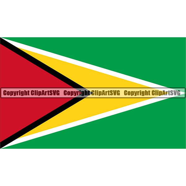Country Flag Square Guyana ClipArt SVG