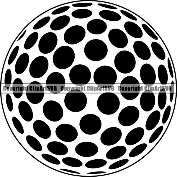 Sports Game Golf Ball ClipArt SVG