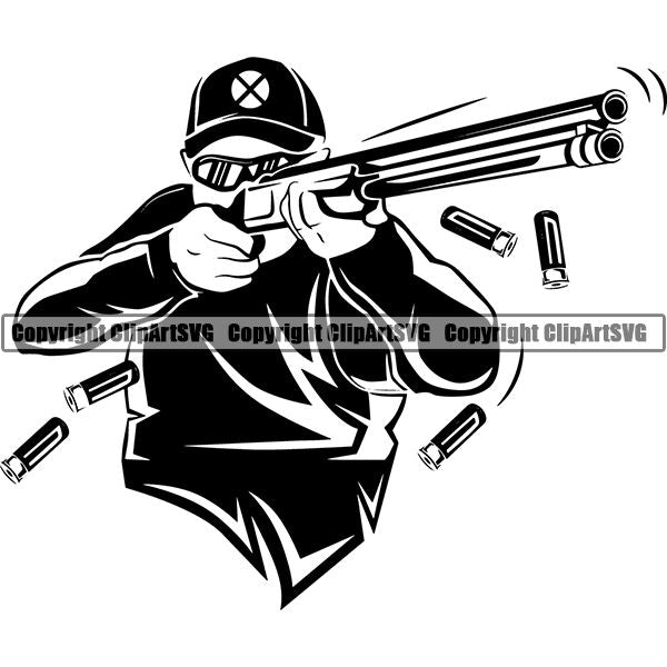 Military Weapon Gun Shotgun ClipArt SVG