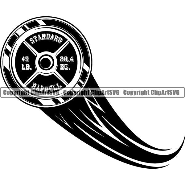 Gym Sports Bodybuilding Fitness Muscle Motion ClipArt SVG