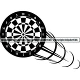 Sports Game Darts Board Motion ClipArt SVG