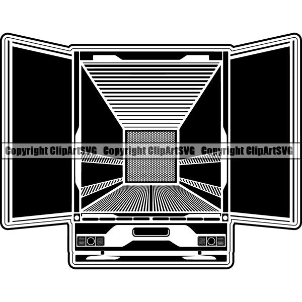 Truck Driver Trucking Trucker Driving Transportation Semi Tractor Trailer ClipArt SVG