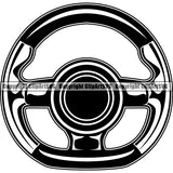 Sports Car Racing Steering Wheel ClipArt SVG