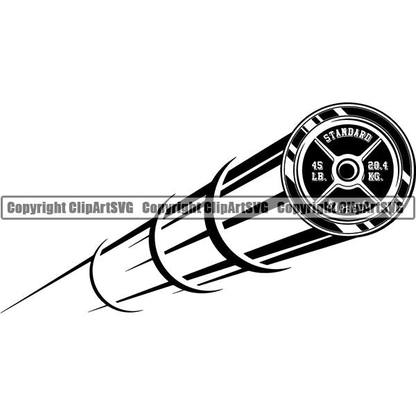 Gym Sports Bodybuilding Fitness Muscle Motion ClipArt SVG