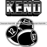 Games Keno Numbers ClipArt SVG