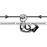 Gym Sports Bodybuilding Fitness Muscle Weight Bar ClipArt SVG