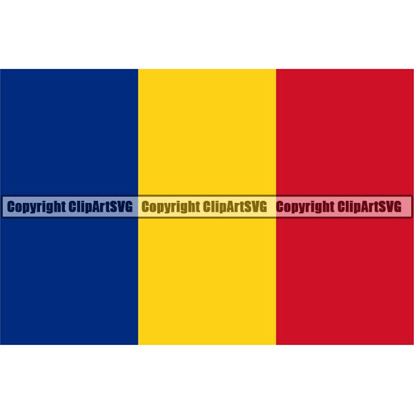 Country Flag Square Romania ClipArt SVG