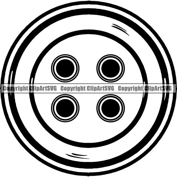 Tailor Seamstress Alterations Button ClipArt SVG