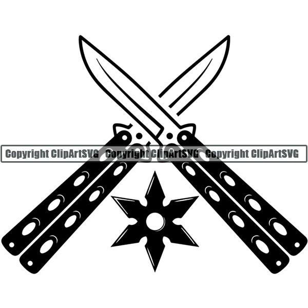 Sports Boxing Boxer MMA Fighter Ninja Logo ClipArt SVG