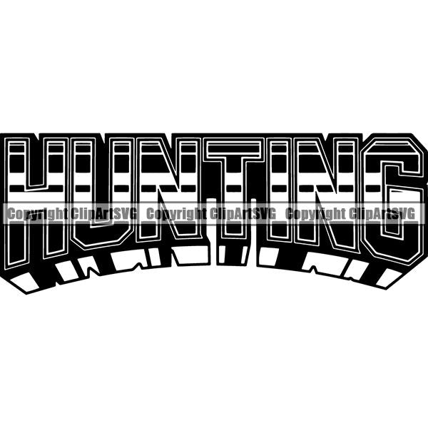 Sports Game Hunting Fishing Hunt Fish Text ClipArt SVG
