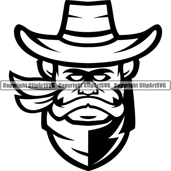 Occupation Cowboy Man ClipArt SVG