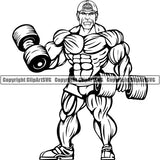 Gym Sports Bodybuilding Fitness Muscle Bodybuilder ClipArt SVG