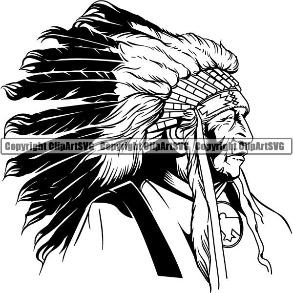 Native American Indian ClipArt SVG