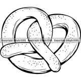Food Pretzel ClipArt SVG