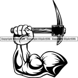 Blacksmith Metalwork Metal Forge Weld Welder Welding Pick Axe ClipArt SVG