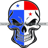 Country Flag Skull Panama ClipArt SVG