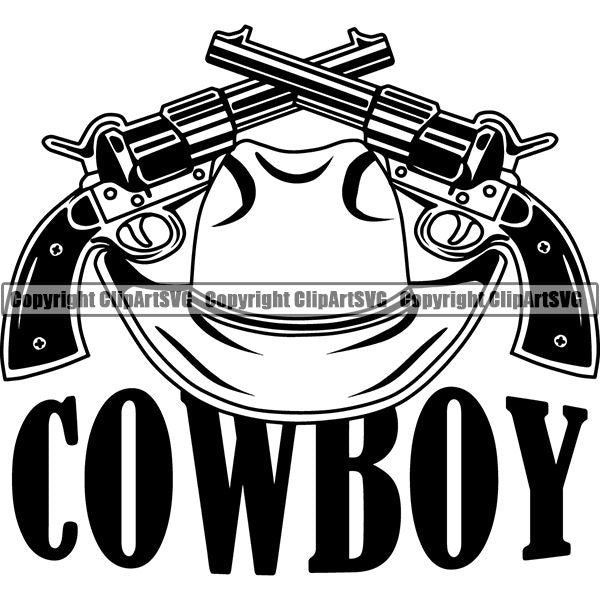 Occupation Cowboy Logo ClipArt SVG