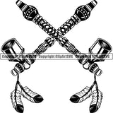 Native American Indian Pipe Peace ClipArt SVG