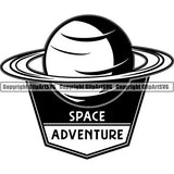 Astronaut Outer Space Shuttle Sci-Fi Science Fiction Logo ClipArt SVG