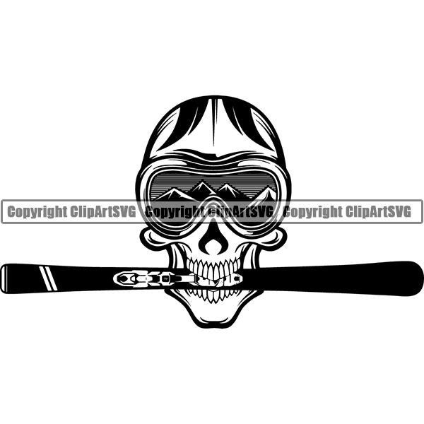 Sports Skiing Ski Snowboarding Snowboard Googles Helmet Ski ClipArt SVG