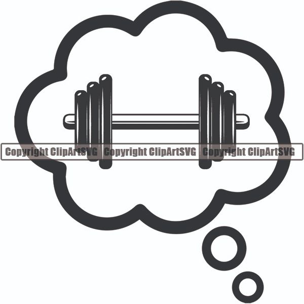 Gym Sports Bodybuilding Fitness Muscle Callout ClipArt SVG