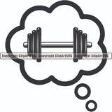 Gym Sports Bodybuilding Fitness Muscle Callout ClipArt SVG