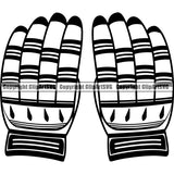 Sports Game Cricket Gloves ClipArt SVG