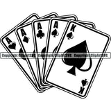 Game Poker Card Four Aces Arc ClipArt SVG