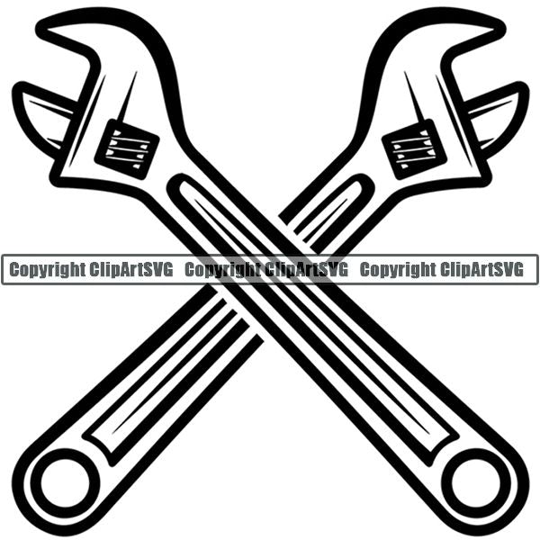 Mechanic Repair Shop Garage Logo ClipArt SVG